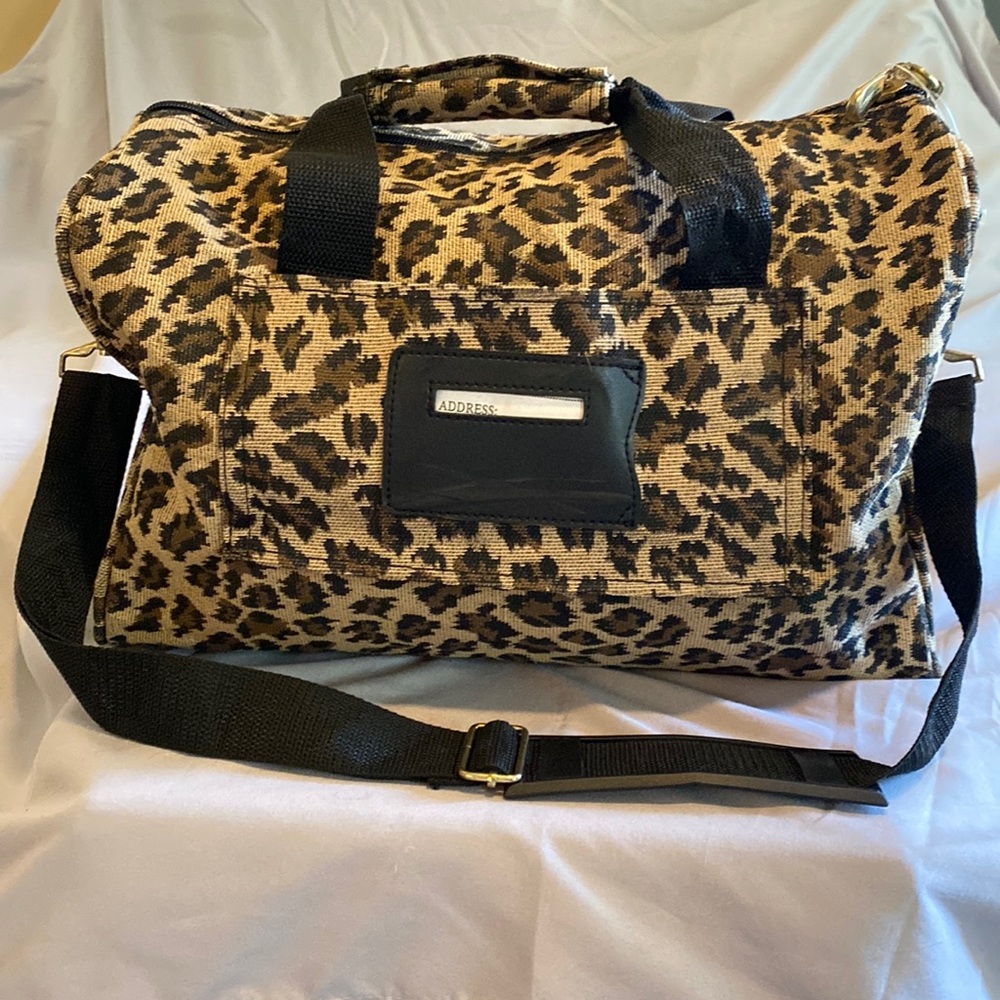 Pierre Cardin 80’s Vintage Weekender Bag- Leopard Print
